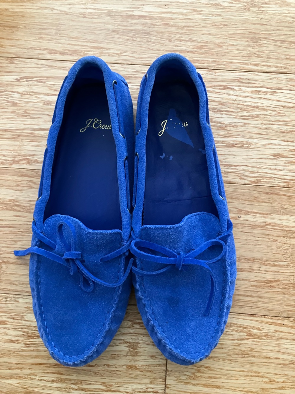 J. Crew royal blue suede moccasin driving shoes